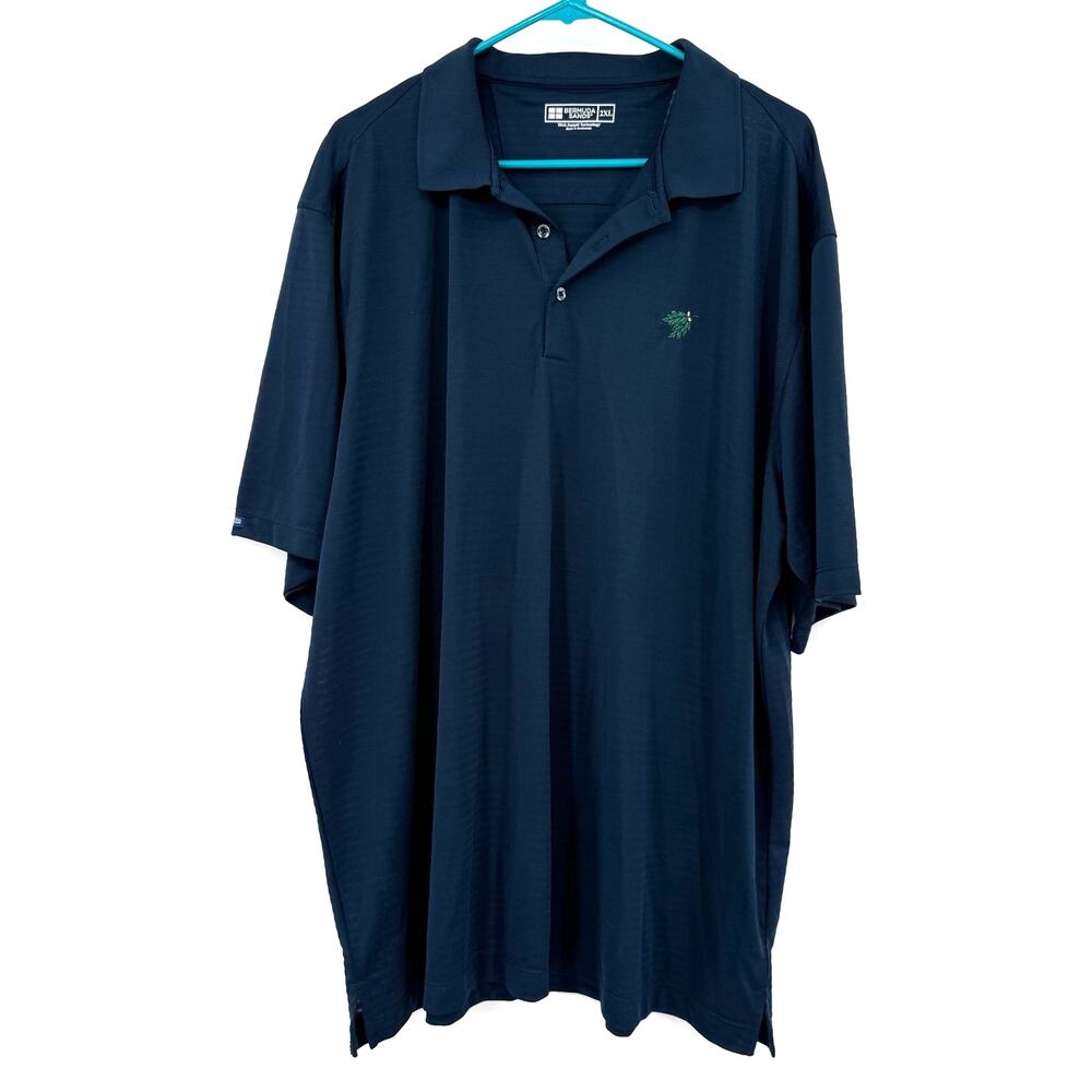 Bermuda Sands Size 2XL Dark Blue Short Sleeve Polo Shirt Golf Tennis Pickleball